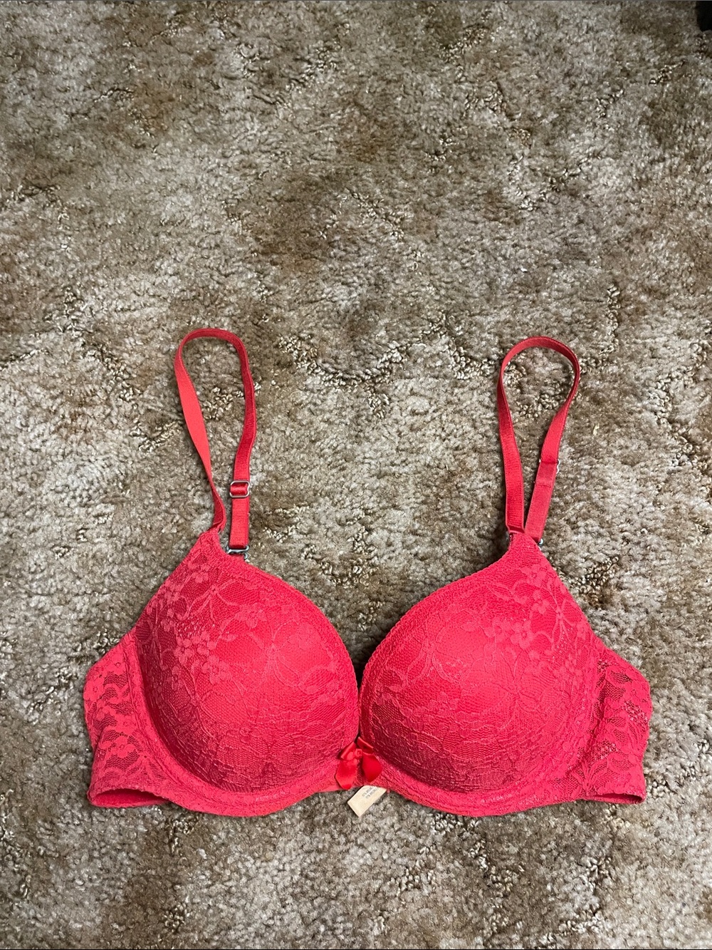 Aerie 32B Red Push Up Bra